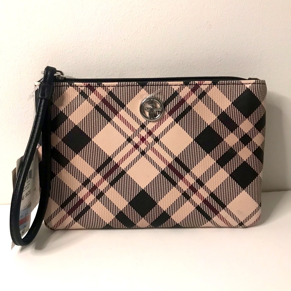Giani Bernini Plaid Small Wristlet Clutch
